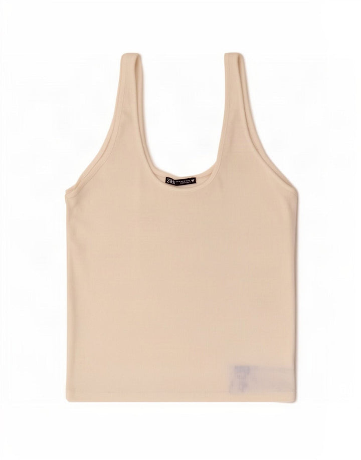 Zara Damen Cami Top UK 12 Medium Weiß