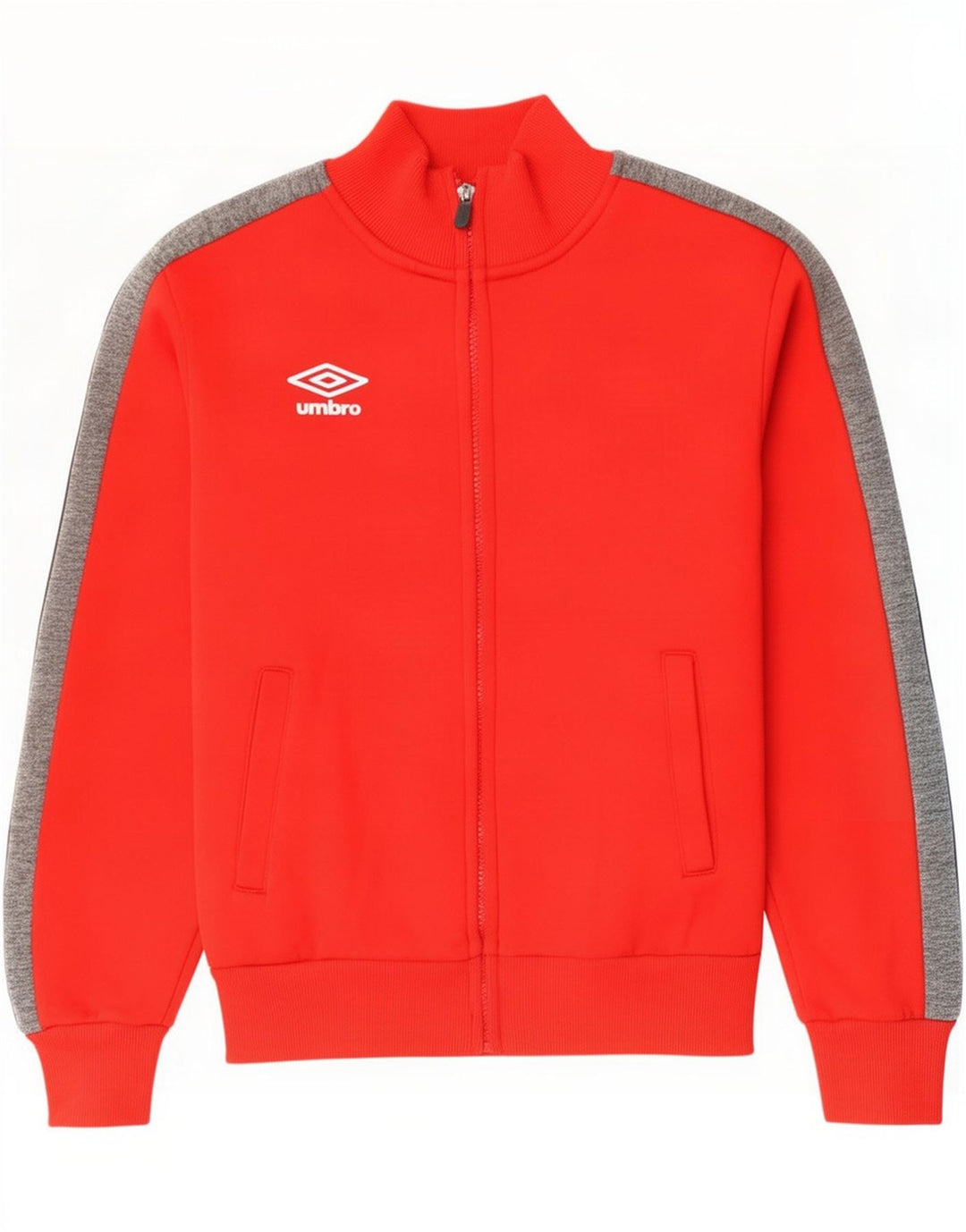 Umbro Jungen Grafik-Trainingsanzug-Oberteil, Jacke, 9–10 Jahre, Rot, Farbblock