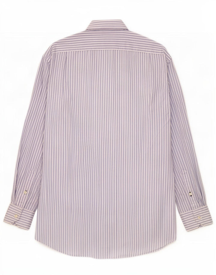 Tommy Hilfiger Herren-Hemd mit normaler Passform, mittelblau gestreift, Baumwolle