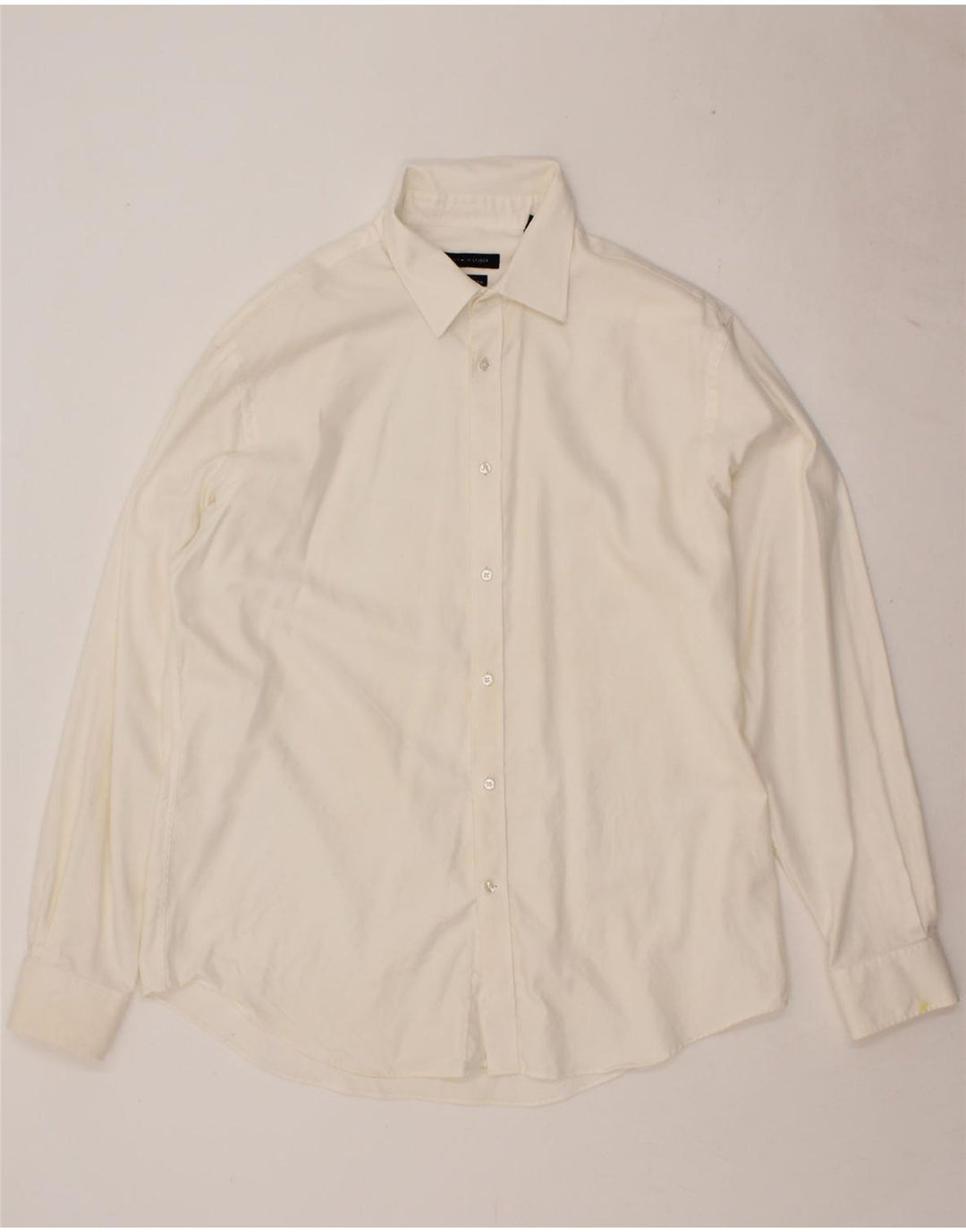TOMMY HILFIGER Mens Shirt Size 16 1/2 Large White Cotton Vintage Tommy Hilfiger and Second-Hand Tommy Hilfiger from Messina Hembry 