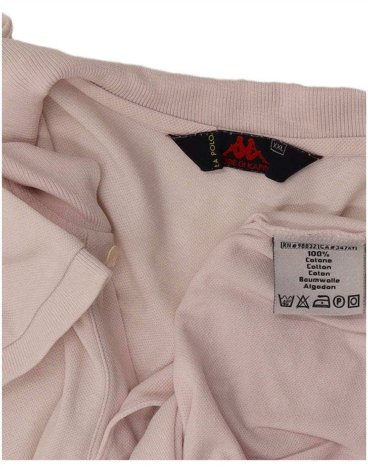 Kappa Herren Poloshirt 2XL Rosa Baumwolle