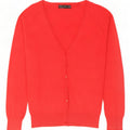 Zara Damen-Cardigan-Pullover UK 12 Mittelrote Baumwolle