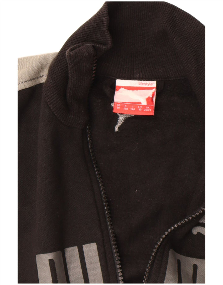 Puma Jungen Grafik-Trainingsanzug-Top-Jacke, 9–10 Jahre, Schwarz, Farbblock