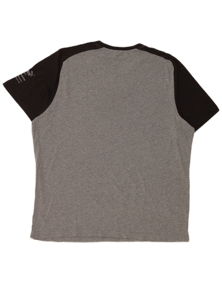 PUMA Herren Grafik T-Shirt Top XL Grau Farbblock