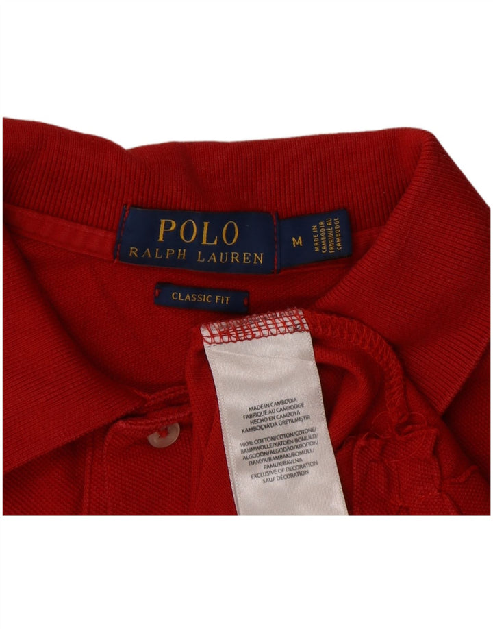 Polo Ralph Lauren Herren-Poloshirt mit klassischer Passform, mittelrote Baumwolle
