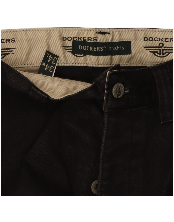Dockers Herren Khakis Straight Chino Hose W34 L31 Schwarz