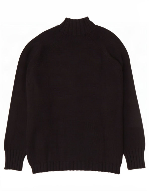 Trussardi Jeans Herren-Pullover mit Rollkragen, groß, aus schwarzer Wolle