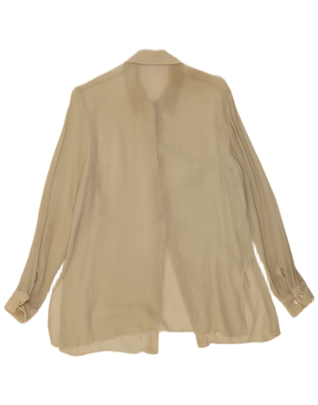 Durchsichtige Damen-Hemdbluse von Nitya, EU 38, mittelbeige Viskose