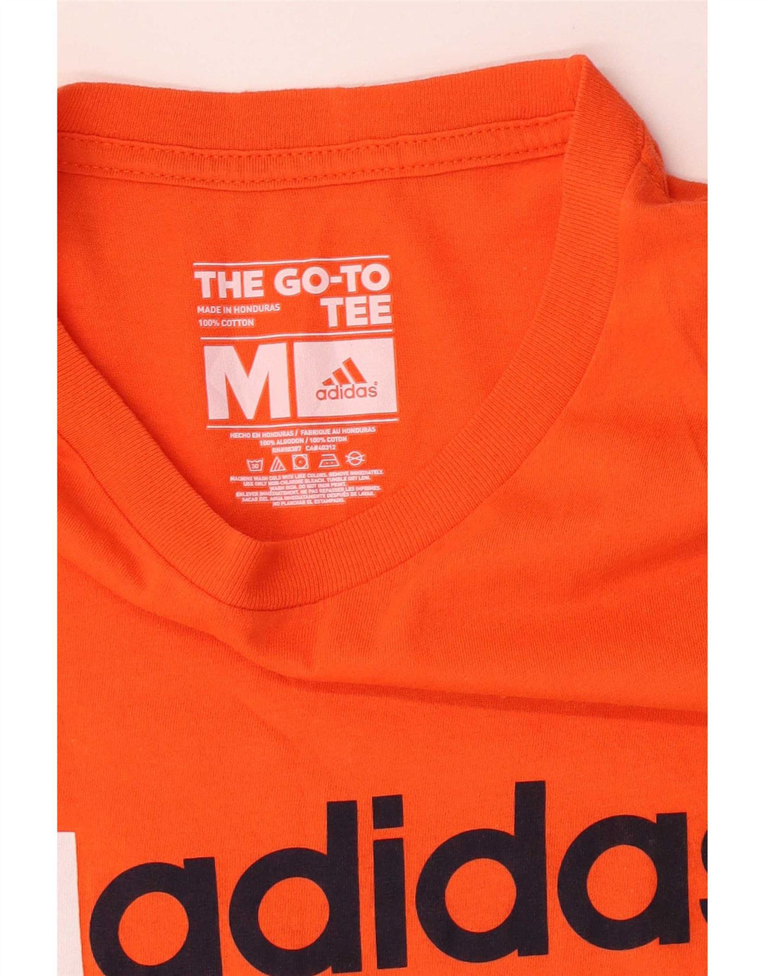 Adidas Herren Grafik T-Shirt Top Mittelorange Baumwolle