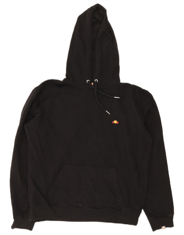 Ellesse Damen Kapuzenpullover UK 12 Mittelschwarze Baumwolle