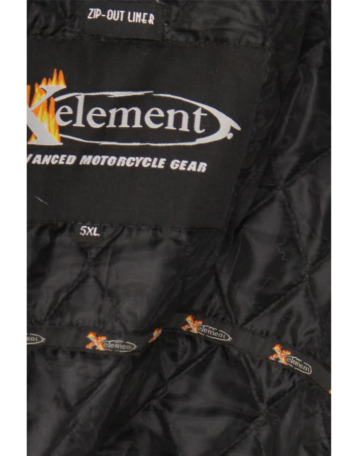 Gepolsterte Racer-Jacke für Herren von Xelement, UK 50 5XL, Schwarz, Farbblock