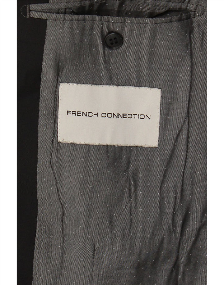 FRENCH CONNECTION Mens 2 Button Blazer Jacket UK 40 Large Black Wool Vintage French Connection and Second-Hand French Connection from Messina Hembry 