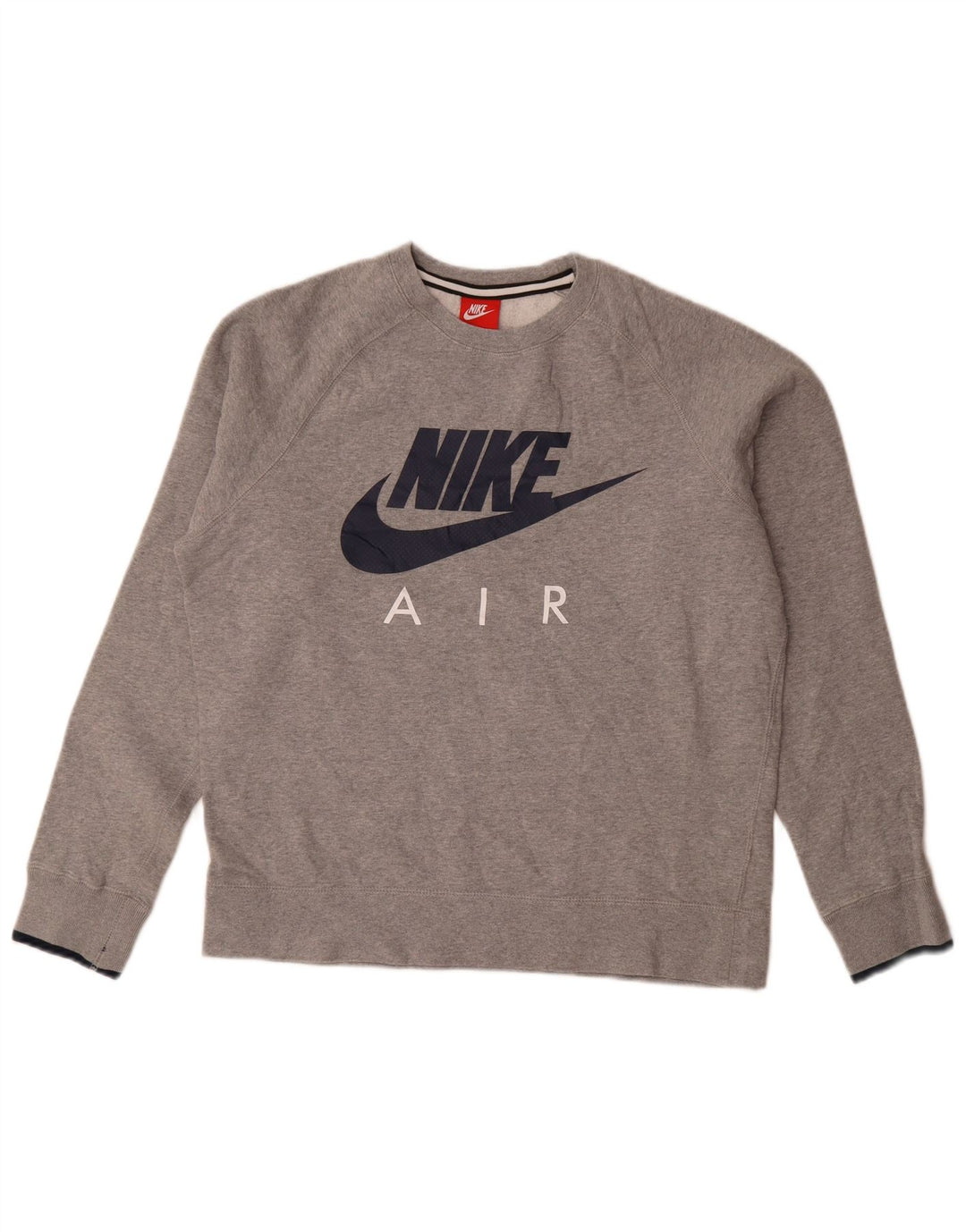 Nike Herren-Sweatshirt mit Grafik, mittelgrau gefleckte Baumwolle