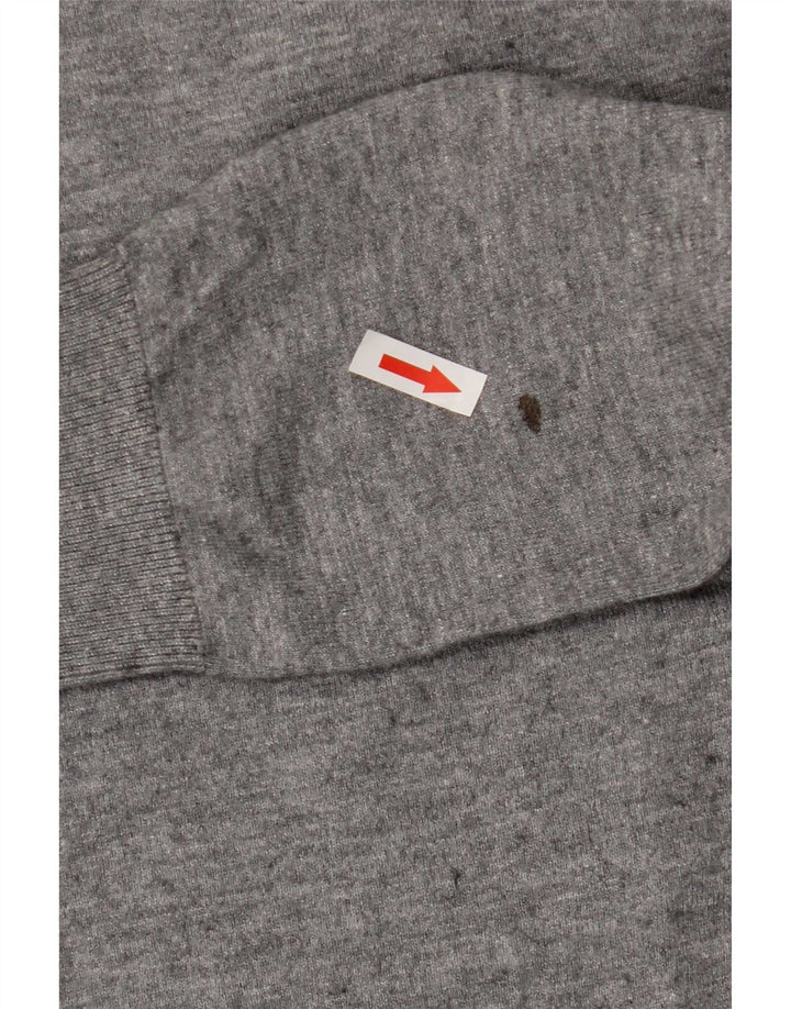 Zara Herren-Pullover mit Rundhalsausschnitt, Größe S, graue Viskose