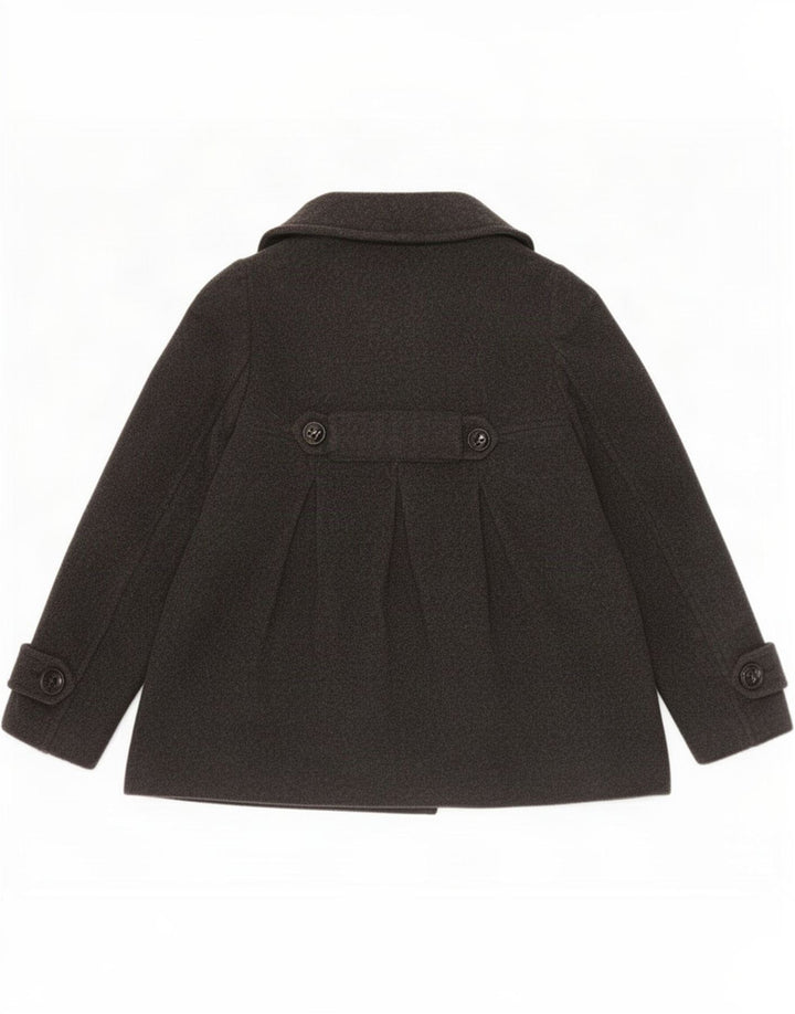 Zara Damen Pea Coat UK 14 Große graue Wolle