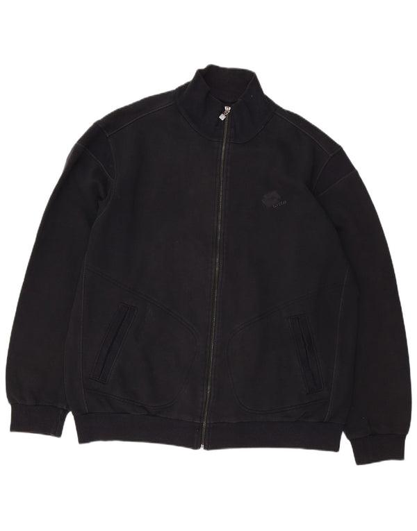 LOTTO Herren-Trainingsanzug-Oberteil, Jacke, 2XL, schwarze Baumwolle