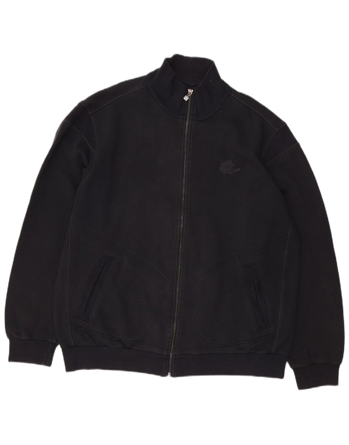 LOTTO Herren-Trainingsanzug-Oberteil, Jacke, 2XL, schwarze Baumwolle