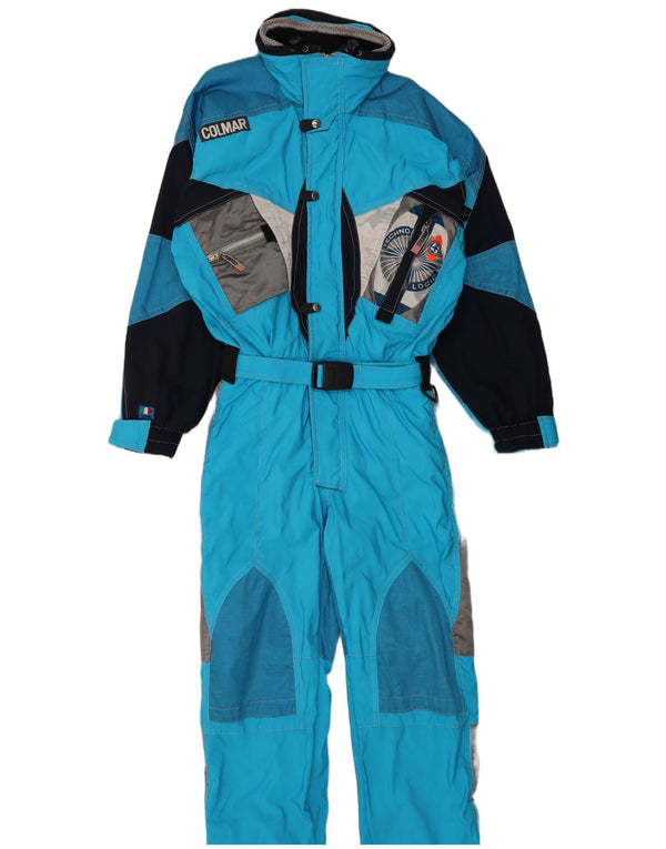 Colmar Damen-Skioverall mit Kapuze, IT 52 2XL, blaues Colourblock-Nylon