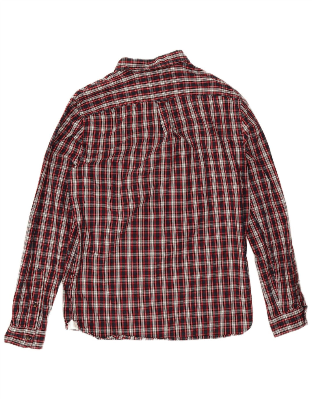 Lacoste Herren-Flanellhemd mit normaler Passform, Größe 40, mittelrot, kariert, Baumwolle
