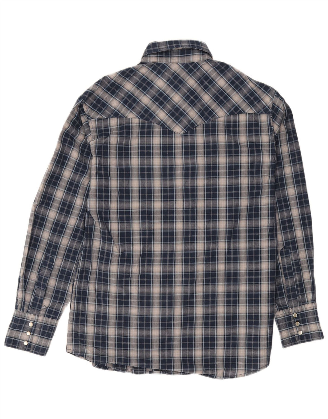 WRANGLER Herrenhemd Mittelgroße marineblaue Karo-Baumwolle