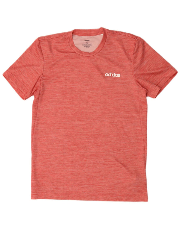 Adidas Herren Aeroready T-Shirt Top Small Rosa geflecktes Polyester