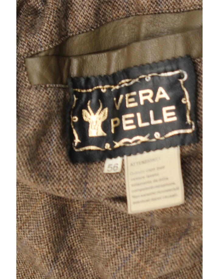 Vintage Herren Lederjacke UK 40 Großes Khaki-Leder