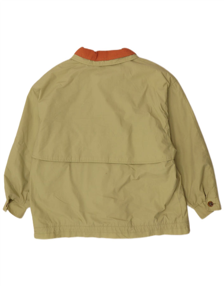 Vintage Damen Utility-Jacke UK 18 XL Khaki Colourblock Polyester