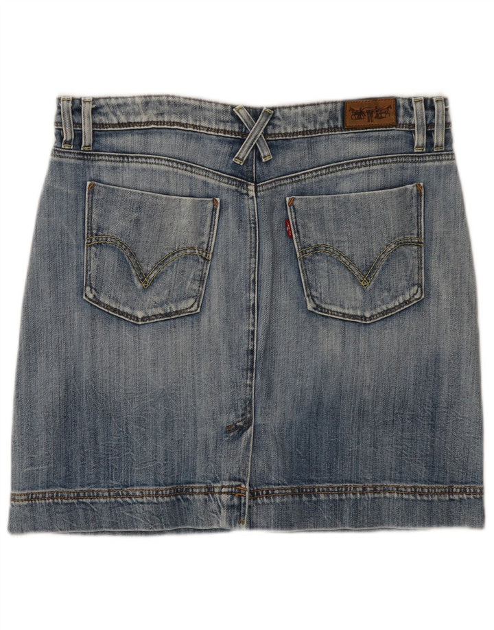 LEVI'S Damen-Mini-Jeansrock, Größe L, W34, Blau, Baumwolle