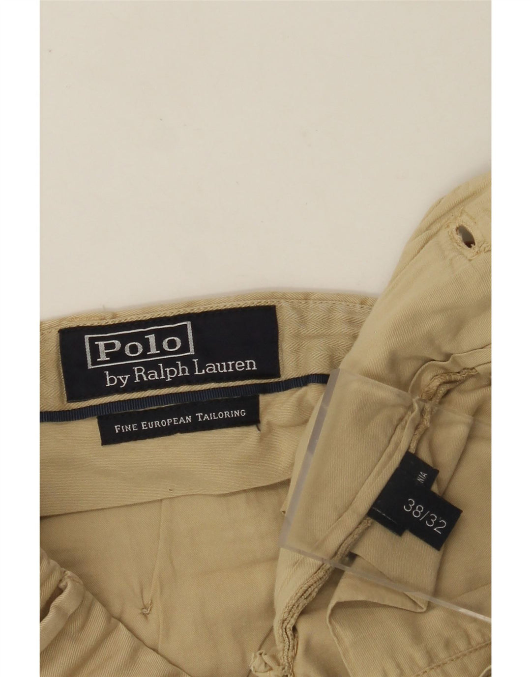 POLO RALPH LAUREN Herren gerade Chinohose W38 L32 Beige Baumwolle