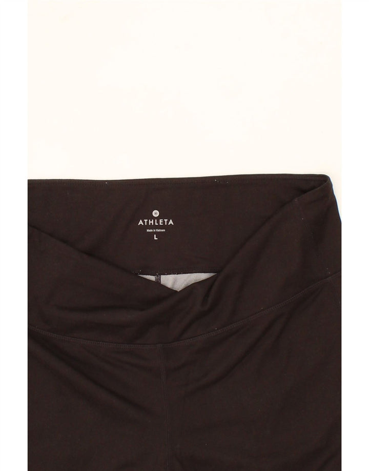 ATHLETA Womens Capri Leggings UK 14 Large Black Colourblock Polyester Vintage Athleta and Second-Hand Athleta from Messina Hembry 