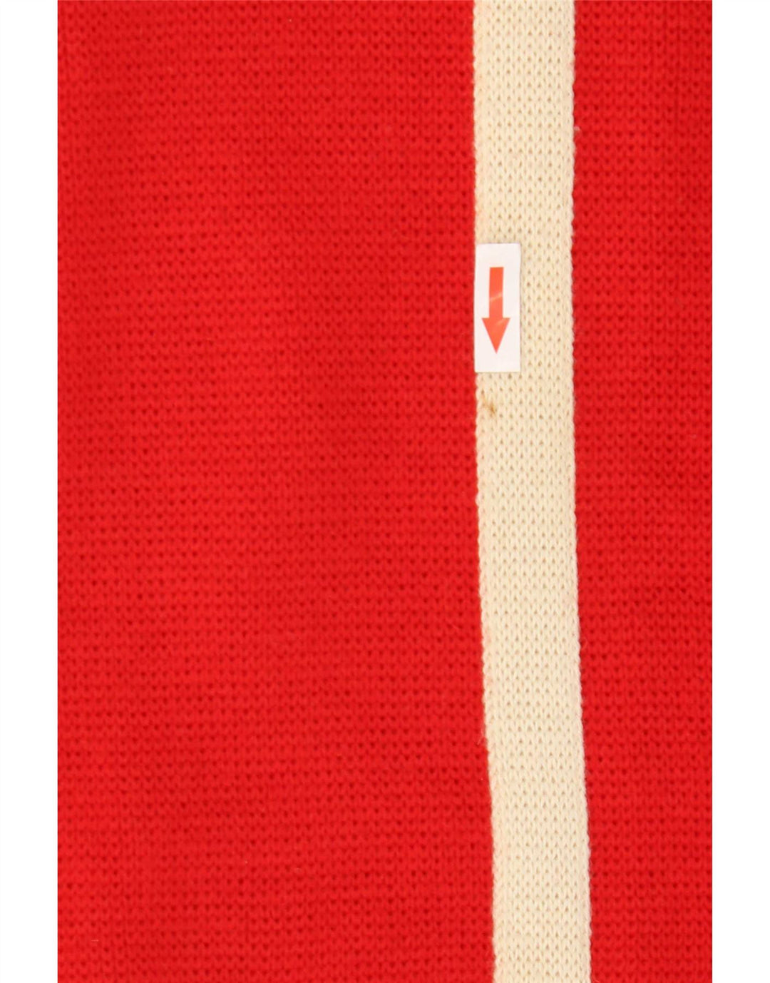 Life Line Herren-Pullover mit Rundhalsausschnitt, mittelrote Wolle im Colourblock-Design