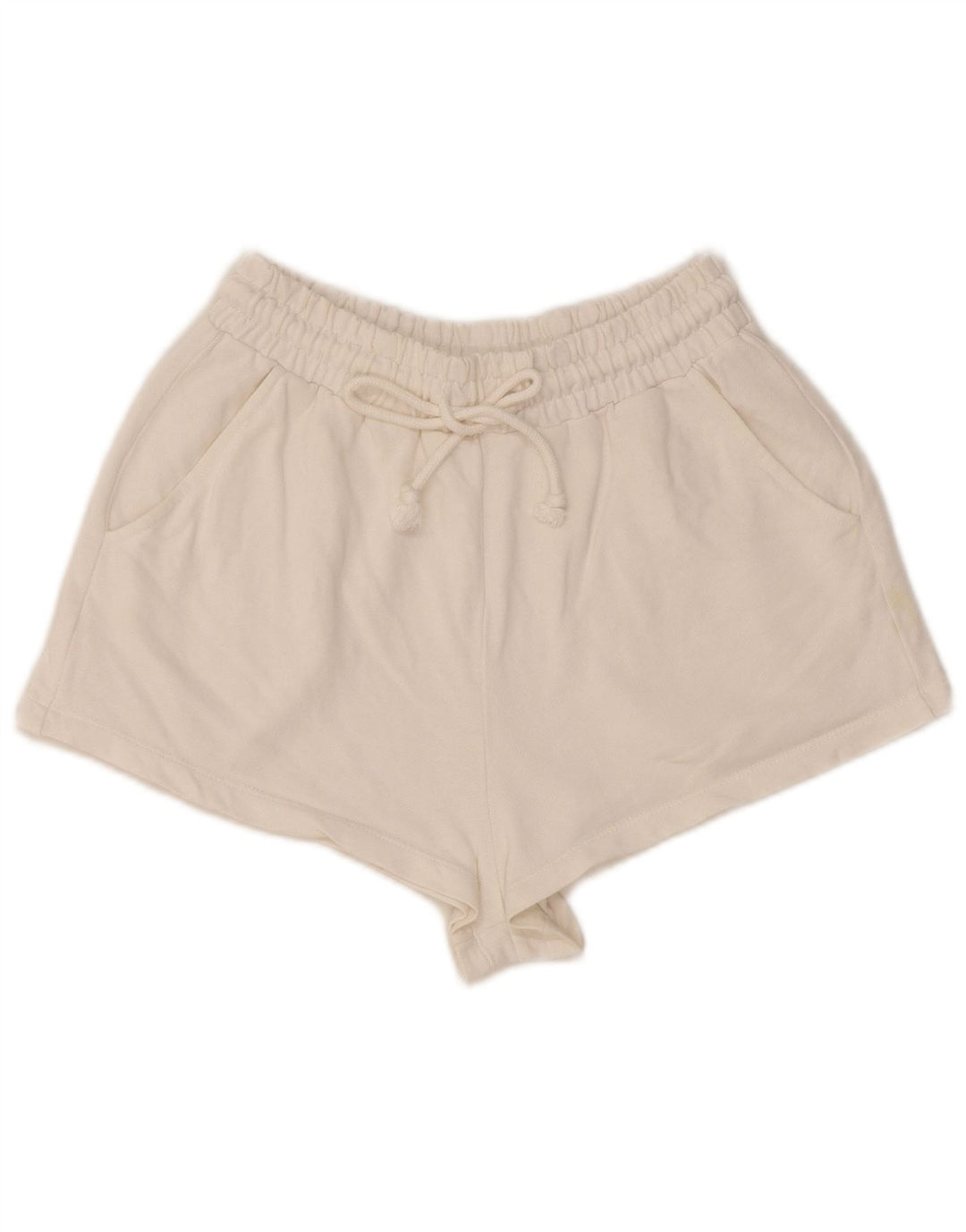 Zara Damen Regular Hot Pants UK 8 Small Weiße Baumwolle