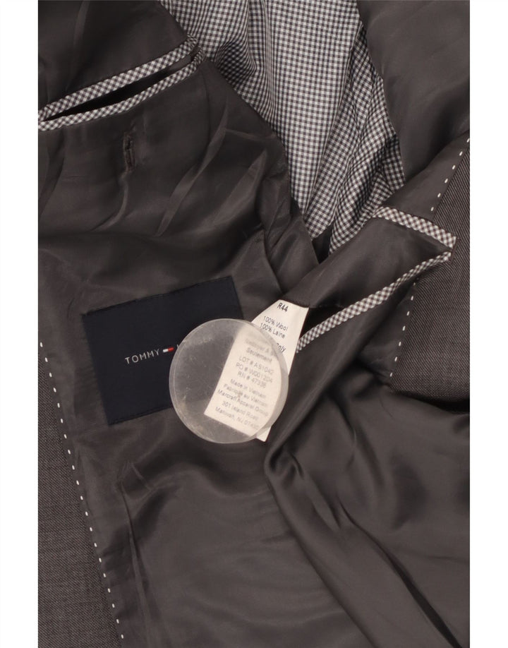 Tommy Hilfiger Herren-Blazer mit 2 Knöpfen, UK 38, mittelgraue Wolle