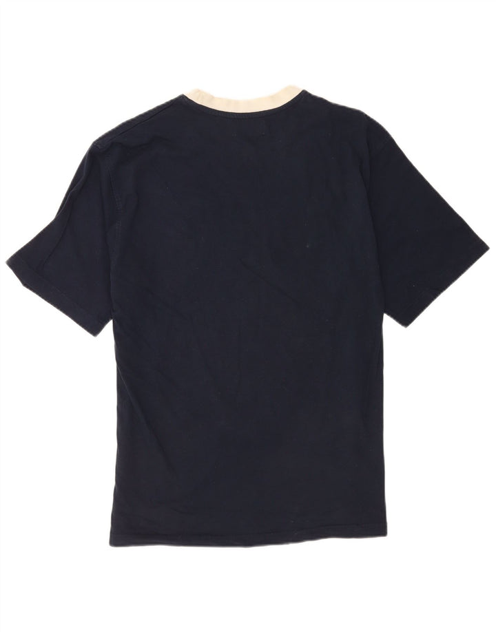 Fred Perry Herren T-Shirt Top Large Marineblau Baumwolle