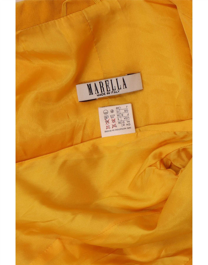 Marella Damen-Blazerjacke mit 3 Knöpfen, Gr. 10, klein, gelbe Viskose