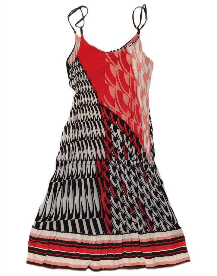 Guess By Marciano Damen-Sommerkleid mit abstraktem Muster IT 42 Medium Mehrfarbig