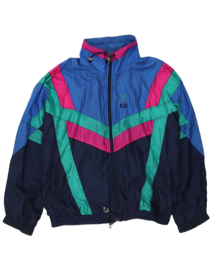 MC Kee's locker sitzender Retro-Trainingsanzug für Herren, Mittelblau, Farbblock