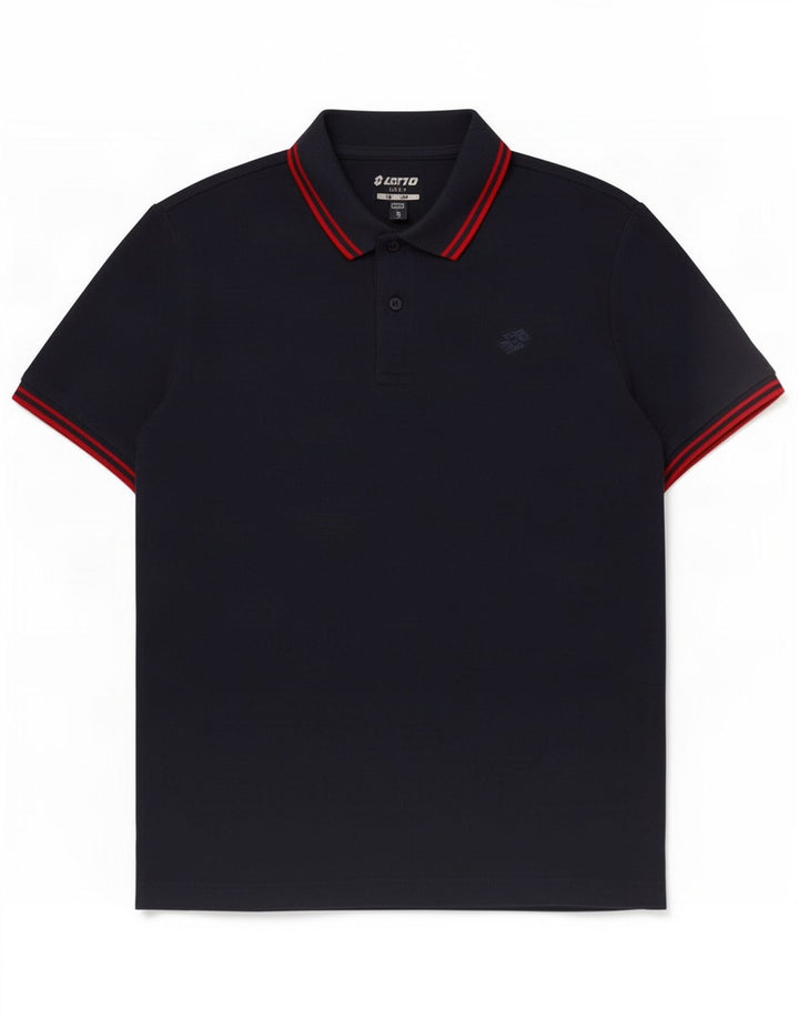 Lotto Herren-Poloshirt, mittelgroß, marineblau, Baumwolle