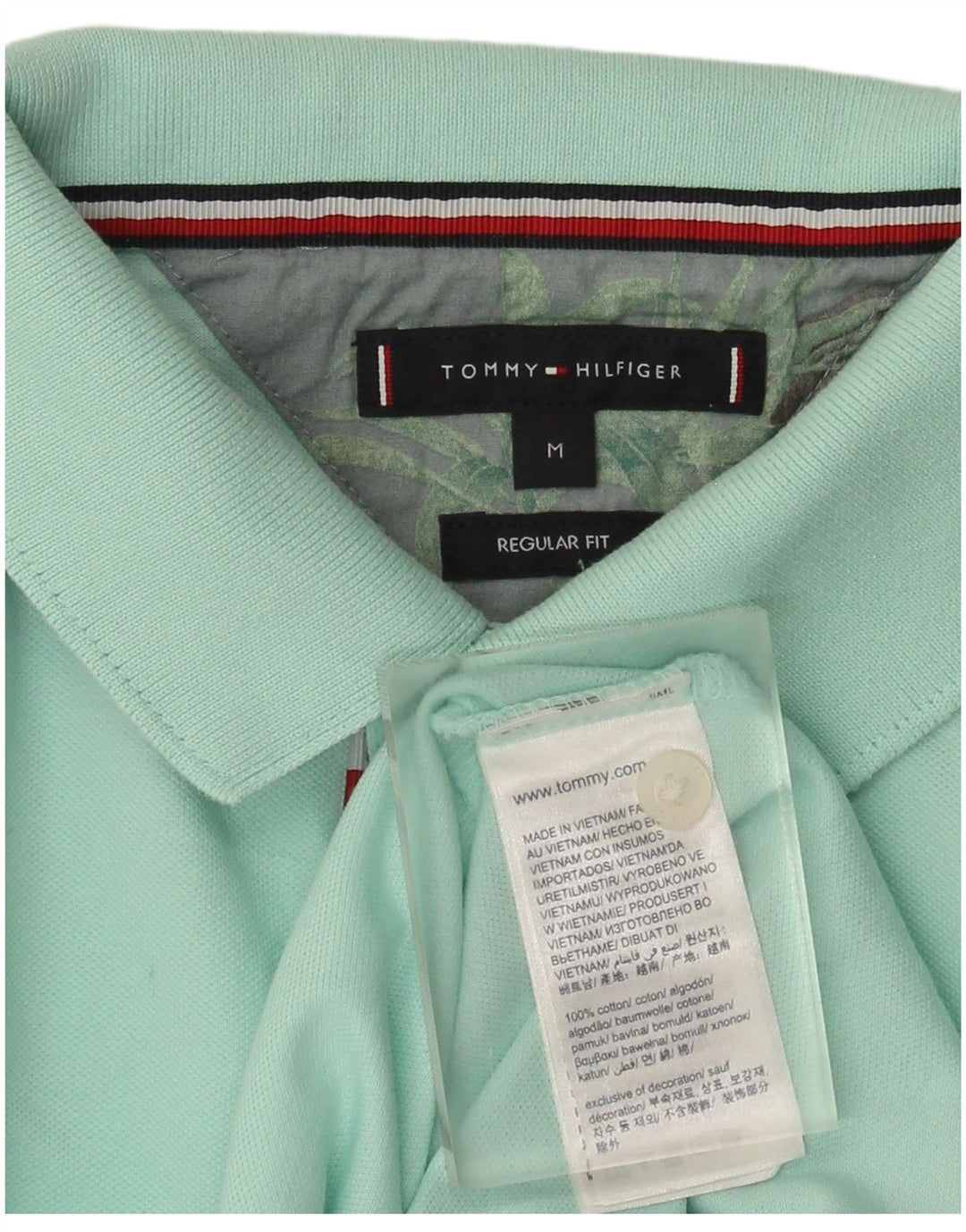 Tommy Hilfiger Herren-Poloshirt mit normaler Passform, mitteltürkisfarbene Baumwolle