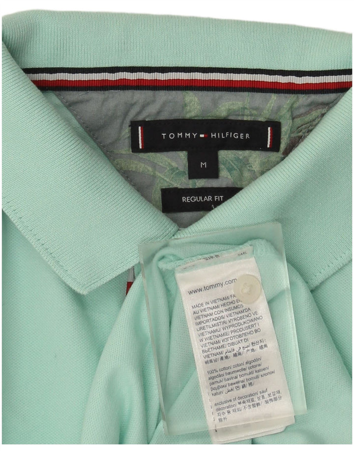 Tommy Hilfiger Herren-Poloshirt mit normaler Passform, mitteltürkisfarbene Baumwolle