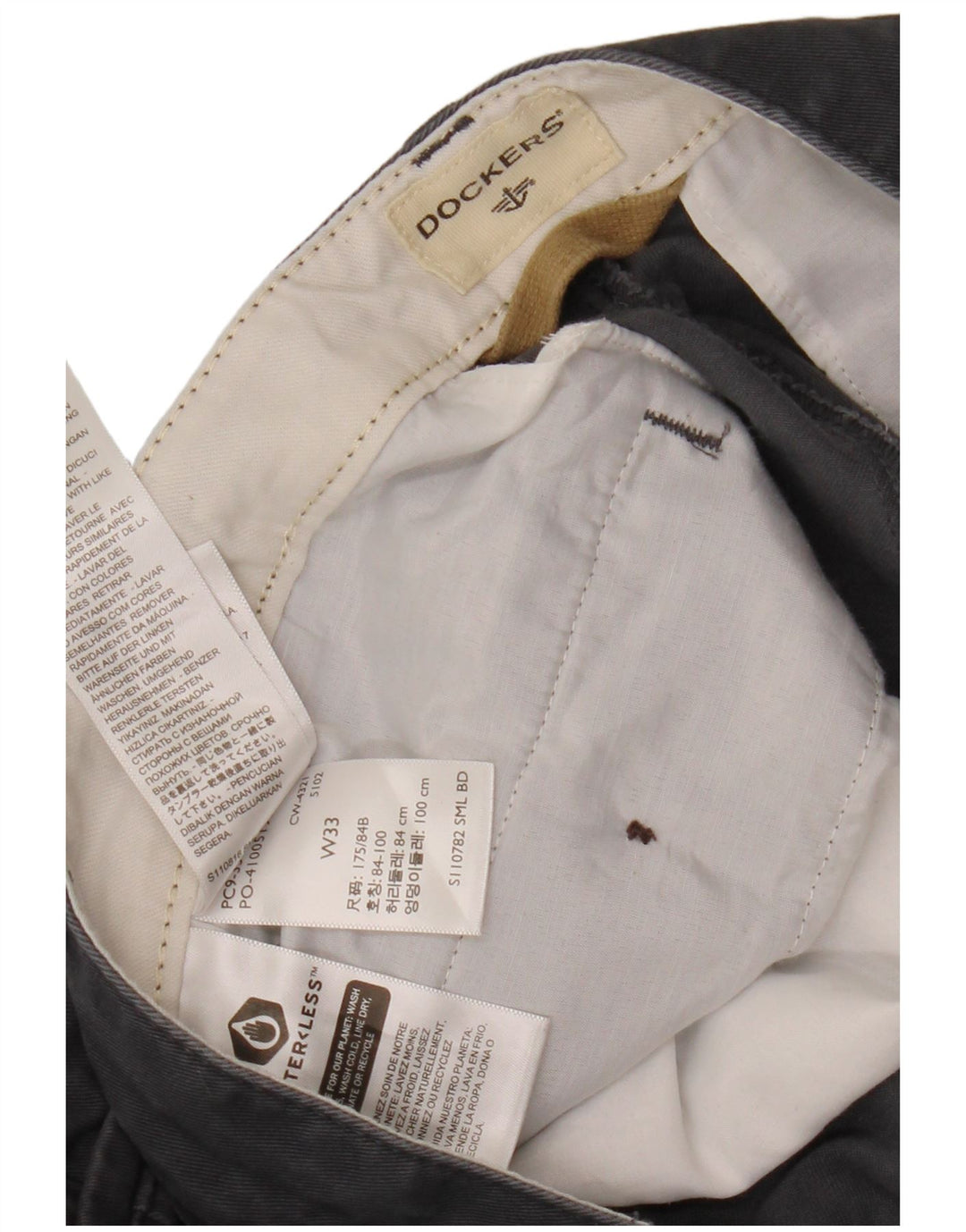 Dockers Herren Chinoshorts W33 mittelgraue Baumwolle