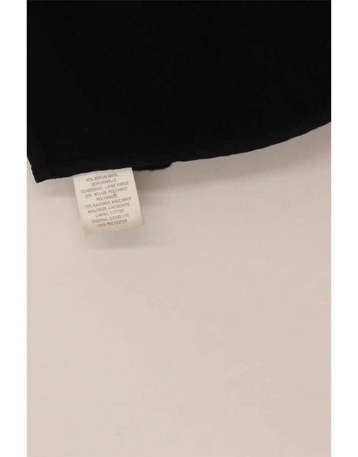 Vintage Damen Cape Mantel One Size Schwarze Wolle