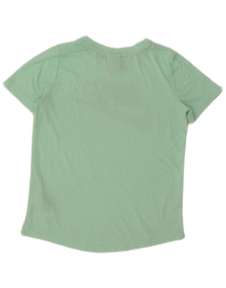 Nike Damen Grafik T-Shirt Top UK 10 Small Grün Polyester