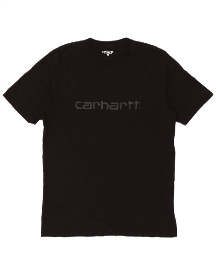 Carhartt Herren Grafik-T-Shirt-Oberteil aus mittelschwarzer Baumwolle