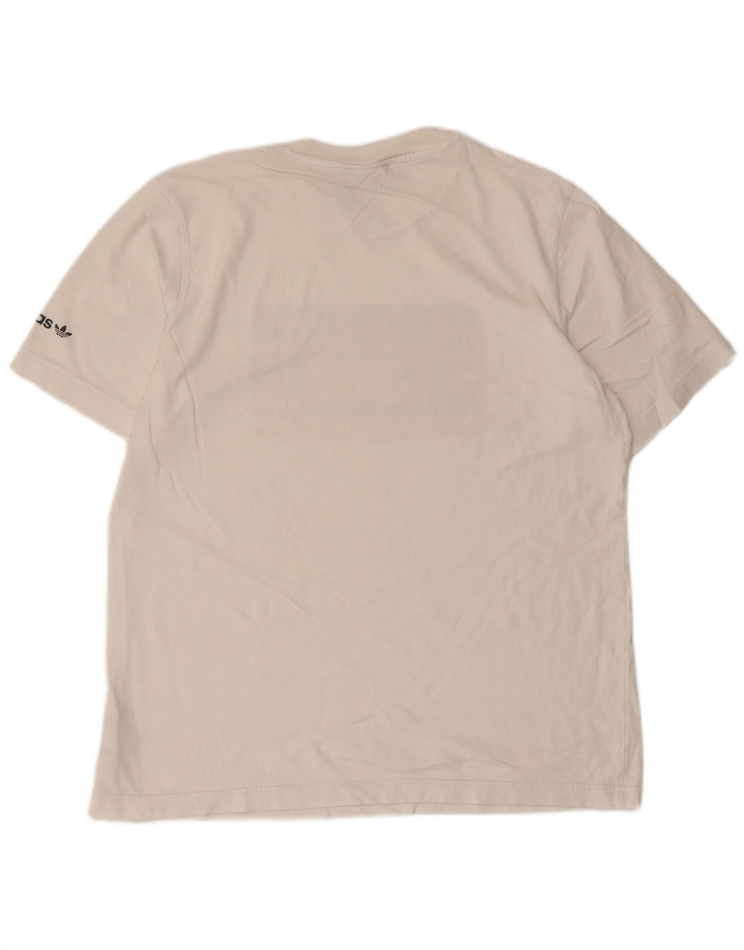 Adidas Herren Grafik-T-Shirt-Oberteil aus mittelweißer Baumwolle