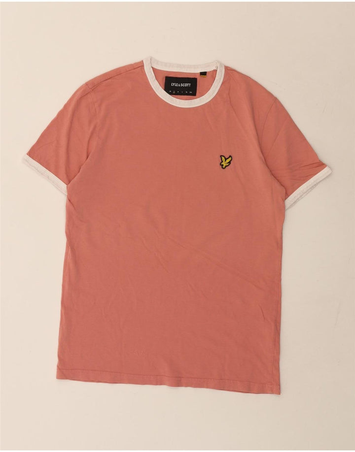 Lyle & Scott Herren T-Shirt Top Small Rosa Baumwolle