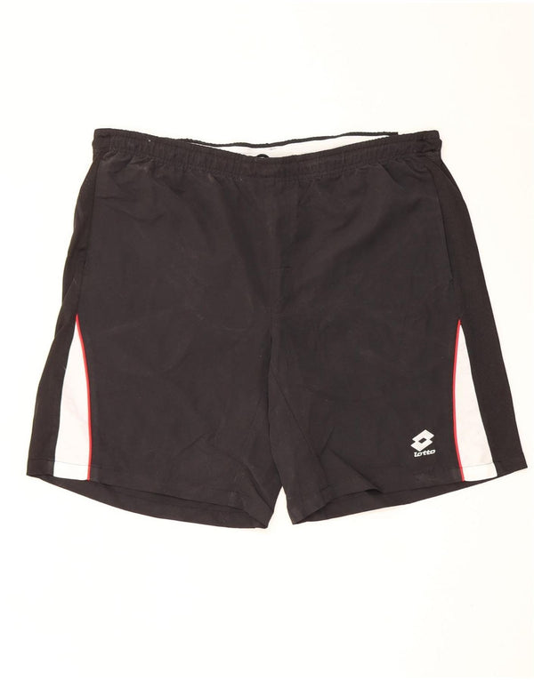 Lotto Herren Sportshorts 2XL Schwarz Colourblock Polyester