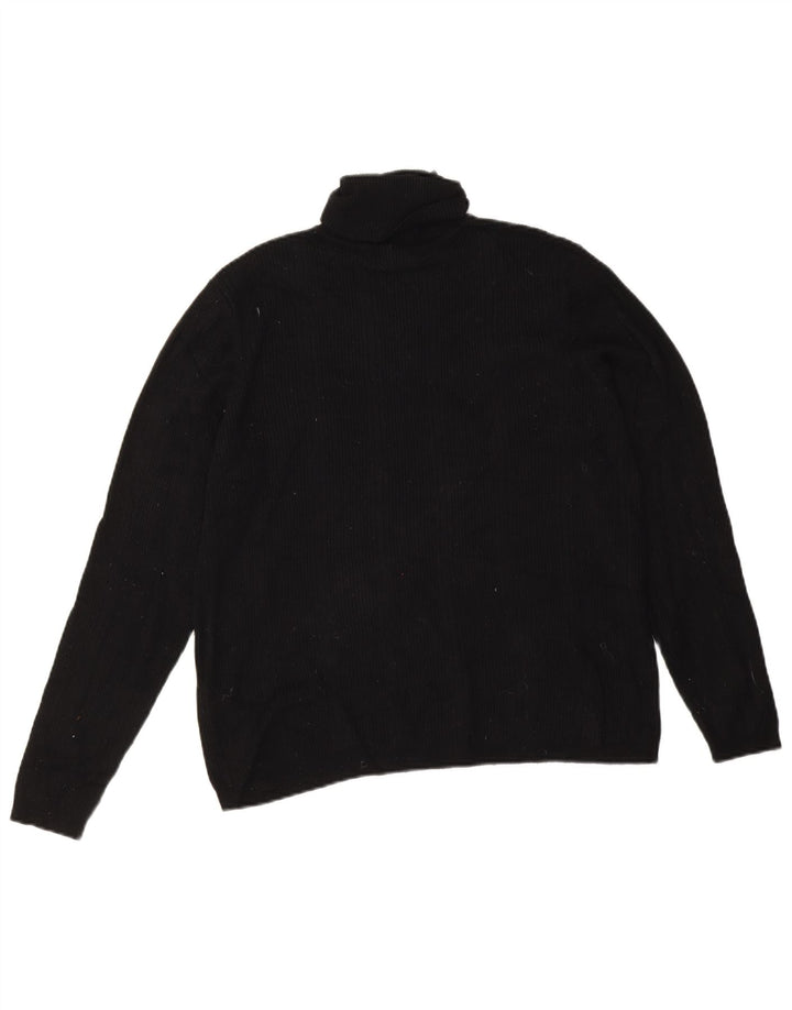 Marks & Spencer Damen-Pullover mit Rollkragen, Gr. 40, Größe L, Schwarz, Viskose