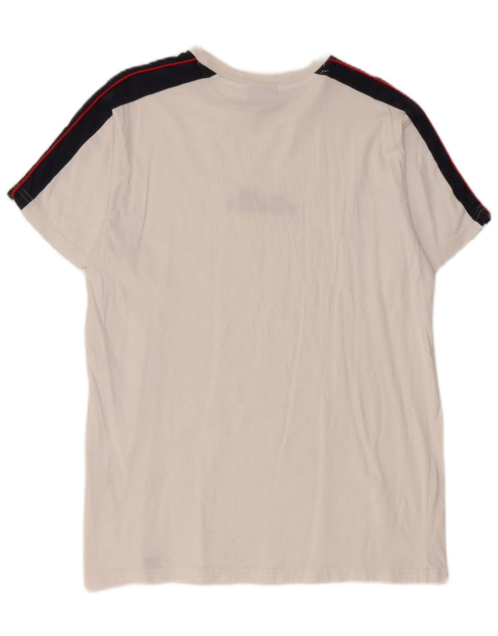 Ellesse Herren-T-Shirt mit Grafik, Größe S, Weiß, Farbblock