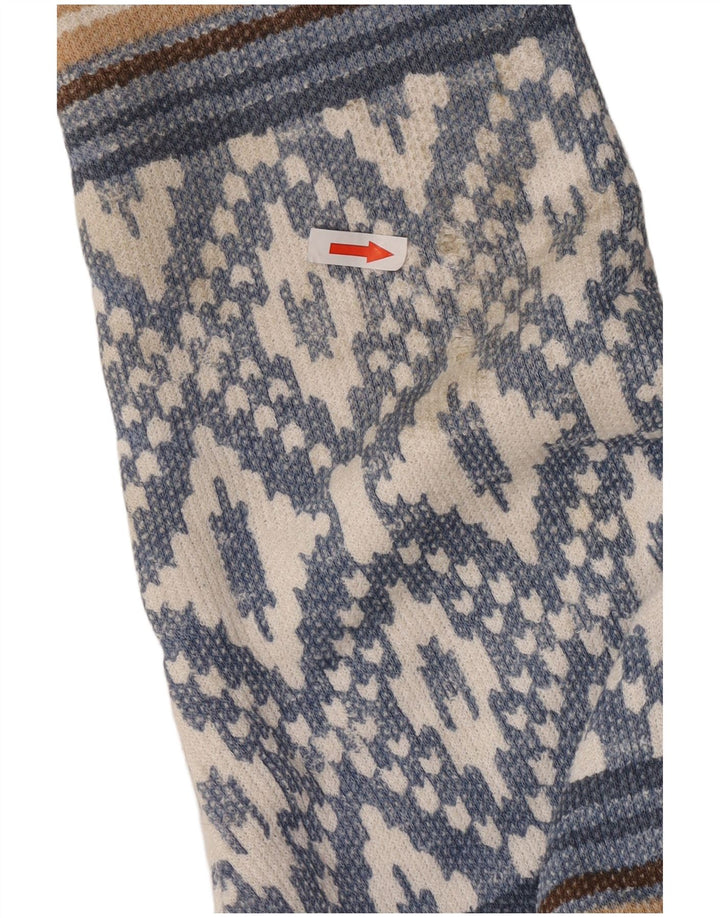 O'Neal Damen Übergroße offene Sherpa-Jacke UK 16 Large Blau Geometrisch